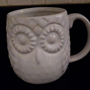 Owl Design Ceramic Mug - White 16oz